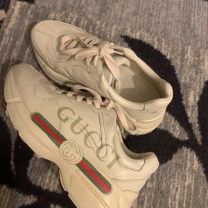 Toddler Rhyton Gucci Logo Leather Sneaker